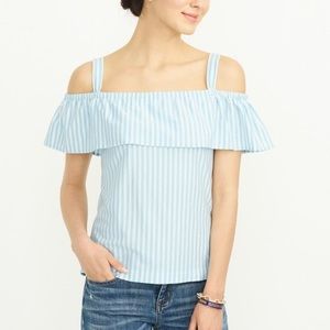 J Crew Factory striped off the shoulder tank